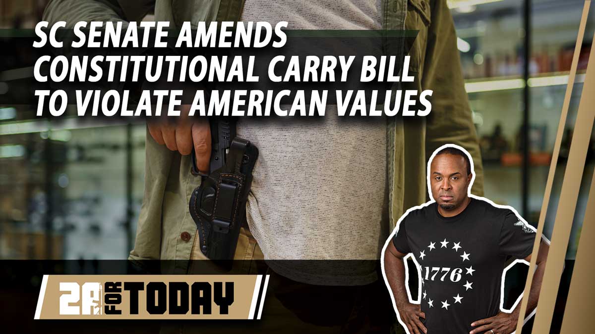 SC Senate Amends Constitutional Carry Bill to Violate American Values