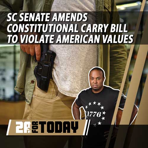 SC Senate Amends Constitutional Carry Bill to Violate American Values