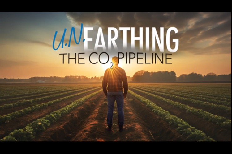 screenshot of main title for UN Earthing documentary