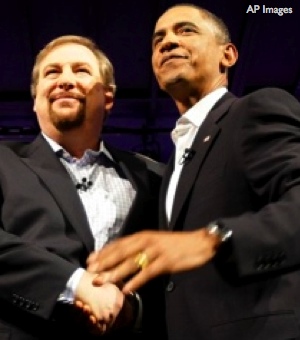 Barack Obama and Rick Warren