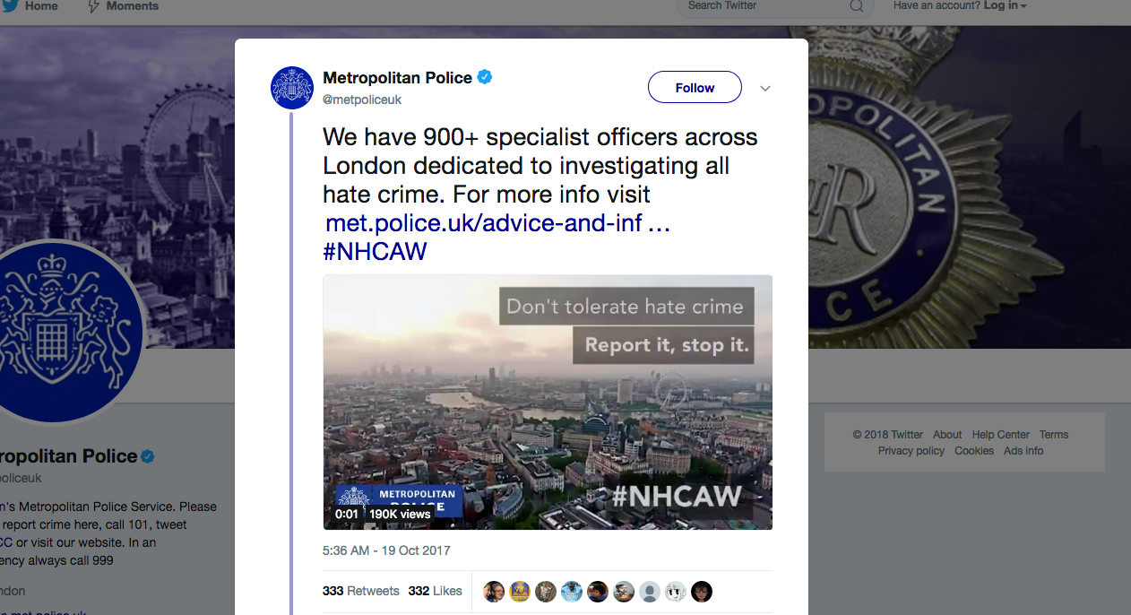 Screenshot 2018 6 20 Metropolitan Police on Twitter