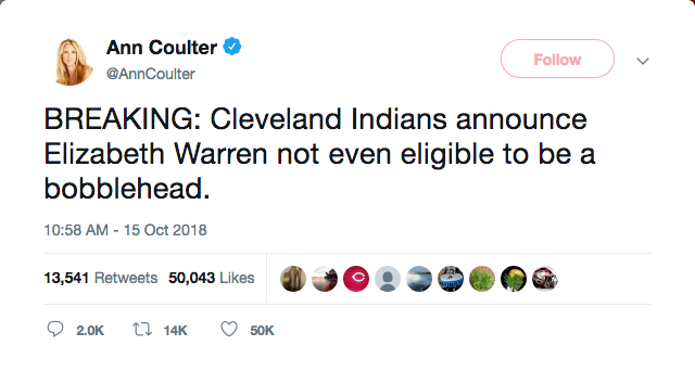 Screenshot 2018 10 17 Ann Coulter on Twitter