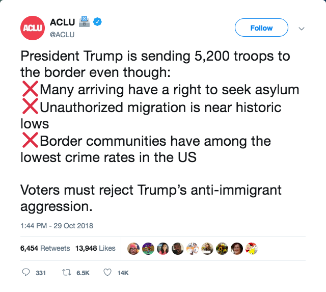 Screenshot 2018 10 30 ACLU on Twitter