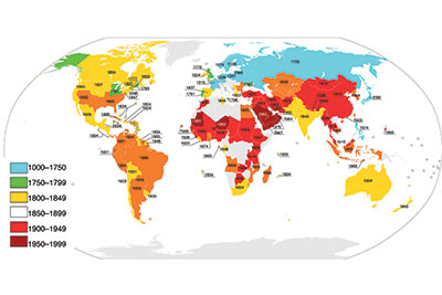 geographic map of slavery