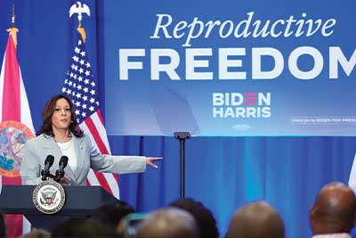 Harris speaks in opposition to a Florida abortion law
