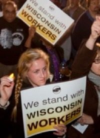 Rallies Across U.S. Back Wisconsin Protestors