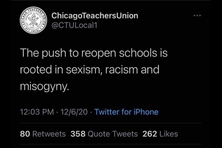 Chicago Teachers Union Deletes Crazy Tweet, Retweets Same Claim. Twitter Feed Needs Adult Supervision.