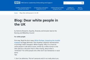 Britain’s National Health Service Lectures White People on Their “Racism”