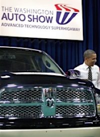 Obama Touts Bailout Success During Visit to Washington Auto Show