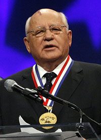 Gorbachev Honored With Liberty Medal