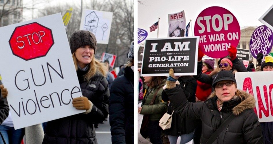 Media Celebrate Tiny Gun Control March, Ignore 500,000 Pro Life