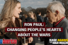 Veronika Kyrylenko interviews former Texas congressman Ron Paul at an anti-war rally in Washington in February.