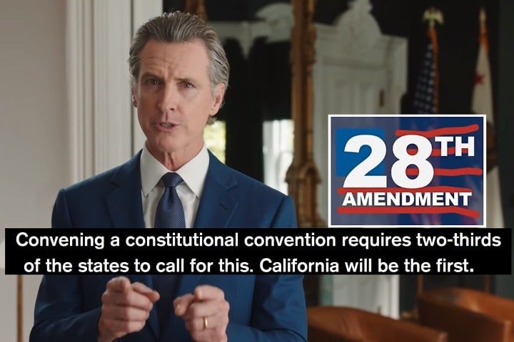 Gavin Newsom: Constitutional Convention to Propose “28th Amendment” for Gun Control