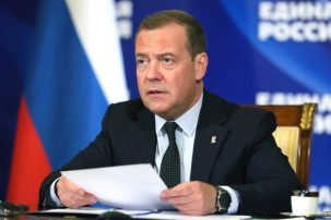 Russia’s Medvedev Blasts Western “Idiots” for Wanting World War III