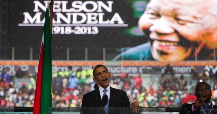 Obama Praises Mandela, Shakes Castro’s Hand, at Memorial