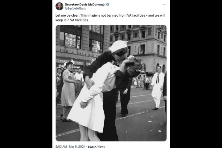 Woke VA Official Tried to Ban Famous WWII Photo. VA Secretary Stops Her