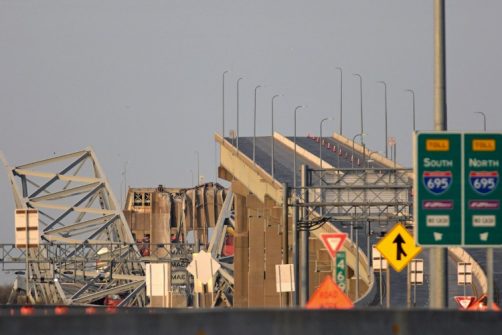 Francis Scott Key Bridge Collapses After Being Struck by Ship