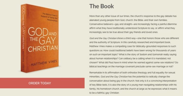 Evangelical Publisher Releases Pro-Gay “Christian” Book