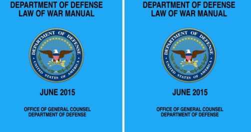 Defense Department Guidelines Allow Journalists to be Treated as “Belligerents”