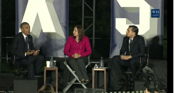 Obama Promotes Leonardo DiCaprio Climate-change Film at White House Event