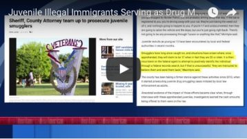 Juvenile Illegal Immigrants Serving as Drug Mules