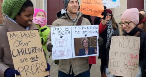 Denouncing DeVos: Democrats Are Again Blocking Schoolhouse Doors