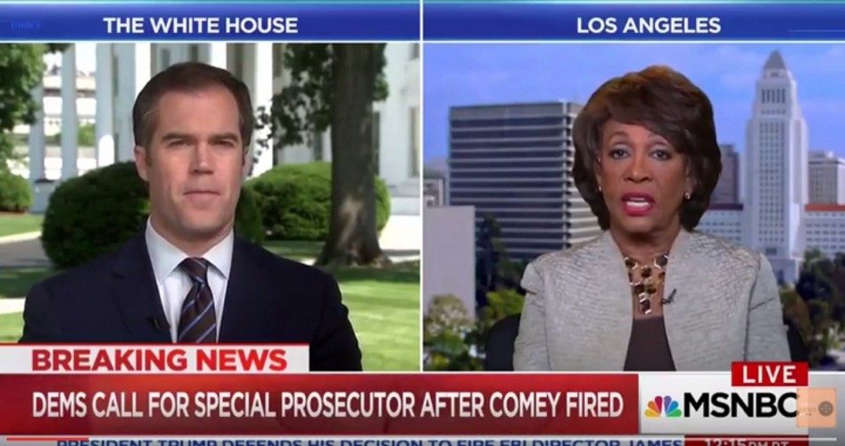 Maxine Waters: Firing Comey Was Wrong for Trump, But Right for Hillary