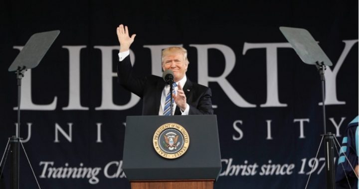 At Liberty University, Trump Invokes God as Source of Freedom