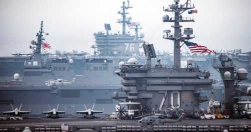 U.S. Aircraft Carriers Gather Off N. Korea; Pyongyang Tests Missile Able to Hit Ships