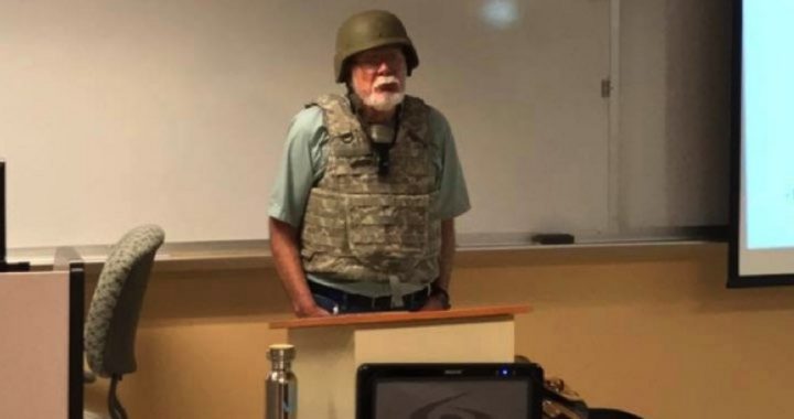 Texas Instructor Protests Campus Carry by Wearing Helmet and Body Armor to Class