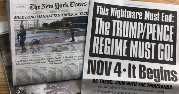 NY Times Promotes Antifa-Communist Coup Effort Against Trump for Nov. 4