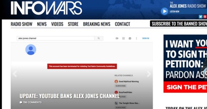 Censorship: Alex Jones Removed from Apple, Facebook, YouTube, Spotify