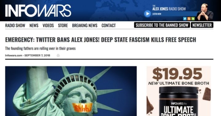 Twitter Shuts Down Alex Jones, Infowars