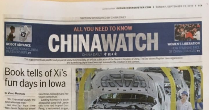 Chinese Communist Propaganda Piece in Iowa Paper Could Backfire