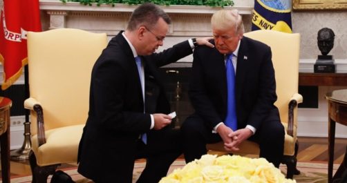 Pastor Released from Turkish Prison Prays for Trump in Oval Office