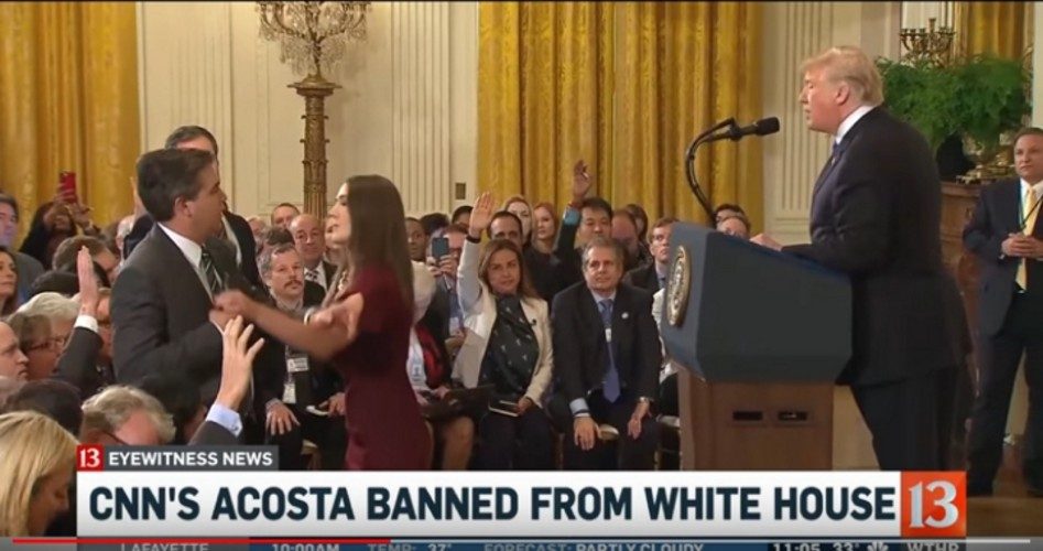 Media Backs Acosta in Lie About Disruptive White House Antics