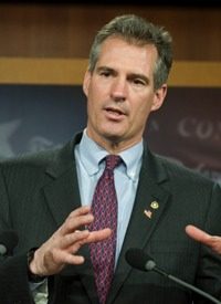 Scott Brown on Fence Over Bank Bill
