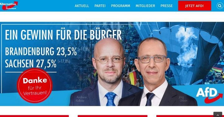 Alternative for Germany Party Receives Most Votes Ever in Saxony and Brandenburg