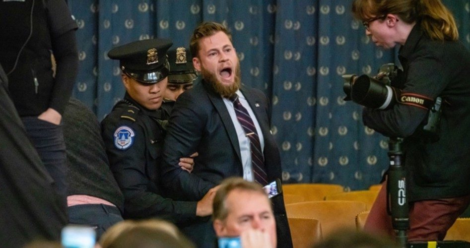 “Trump is Innocent!”: Infowars’ Owen Shroyer Disrupts Beginning of Impeachment Hearing