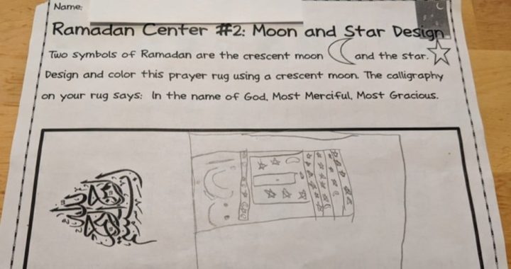 First Graders Ordered to Decorate Muslim Prayer Rugs for Ramadan