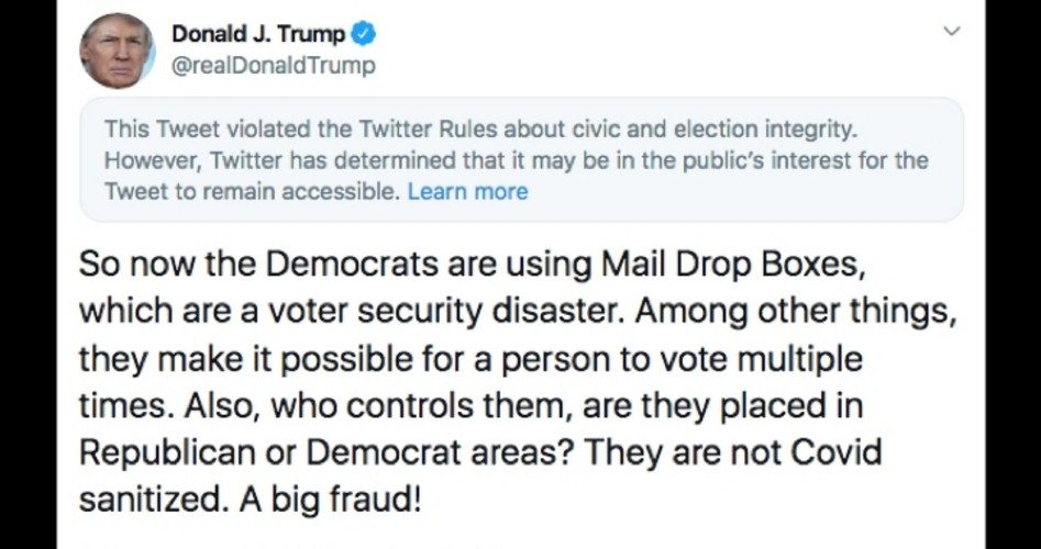 Twitter Places “Public Interest” Notice on Trump’s Tweet