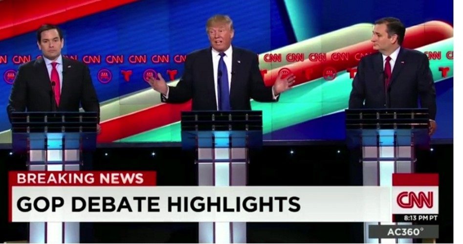 Rubio and Cruz Put Trump on Defense in Sometimes Raucous Debate
