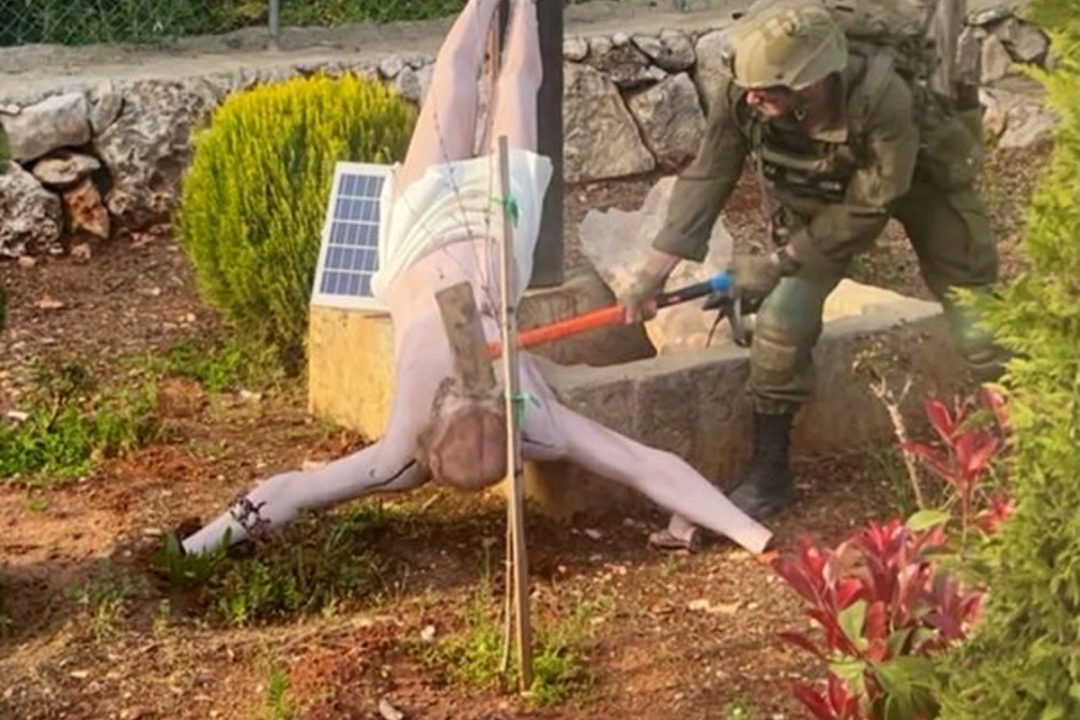 IDF Validates Photo of Soldier Sledgehammering Effigy of Jesus Christ; Outrage Continues