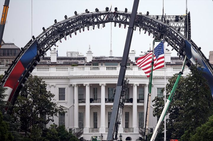 Trump Brings a UFC Cage to the White House for America’s 250th