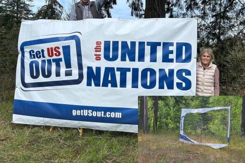 Vandalized Banner Revives Interest in The John Birch Society