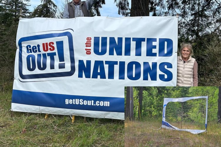 Vandalized Banner Revives Interest in The John Birch Society