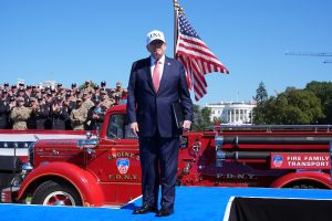 Trump Adds to 9/11 Claims, Says Firefighters Carried Him Away as Building Threatened Collapse