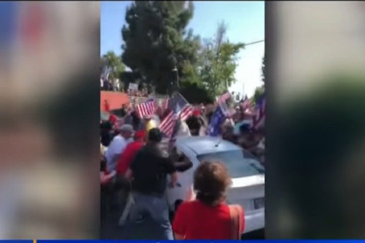 BLM Protester Rams Her Car Into Trump Supporters BLM Protester Rams Her Car Into Trump Supporters