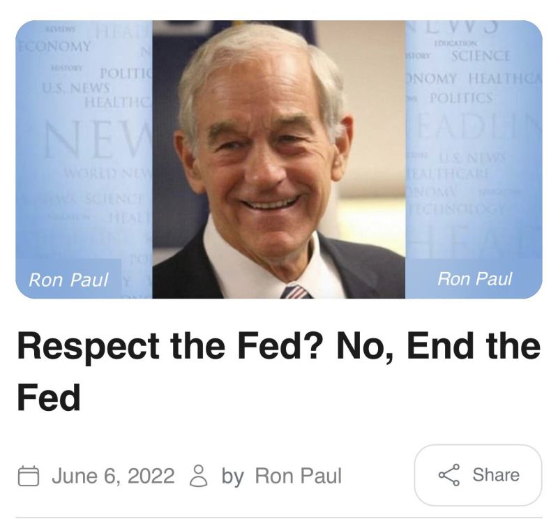 Image for the Tweet beginning: As predicted by Ron Paul