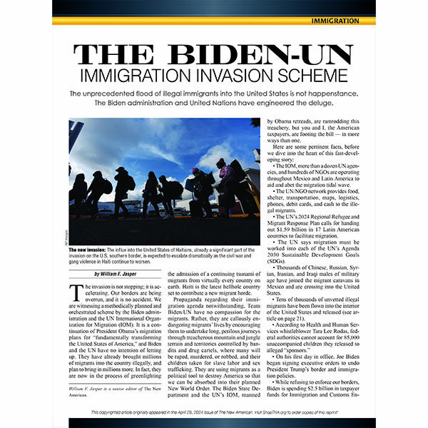 The Biden-UN Immigration Invasion Scheme reprint